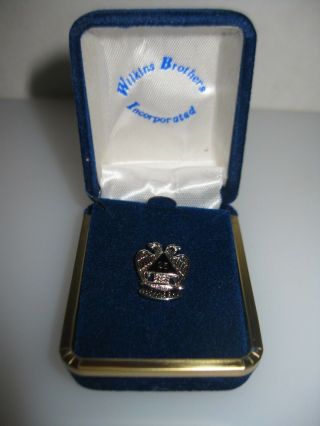 Masonic Scottish Rite 32nd Degree Double Eagle Silver Tone Tie Tac Lapel Pin 2