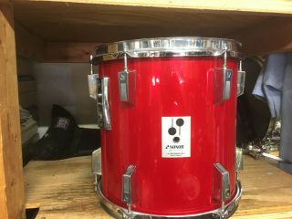 Vintage Sonor Phonic 12 " X 12 " Floor Tom Drum - Candy Red Finish