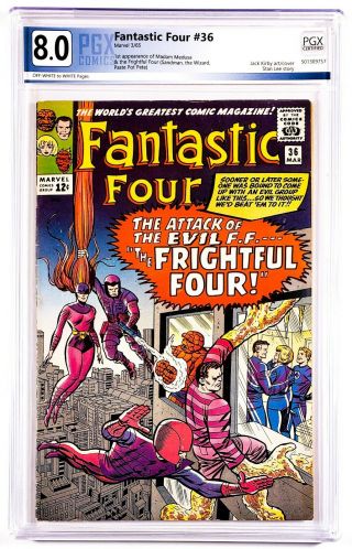 1965 Marvel Comics Fantastic Four 36 Pgx 8.  0 Ow/w 1st Frightful Four Like Cgc
