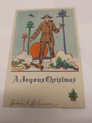 Boy Scout Christmas Card,  4 " X 6 " 1920 