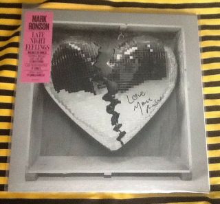 Mark Ronson Late Night Feelings Hand Signed Autographed 2x Lp Album Vinyl