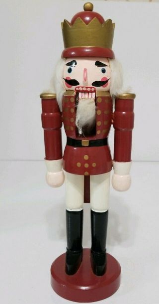 14” Vintage Christmas Wooden Toy Soldier Nutcracker