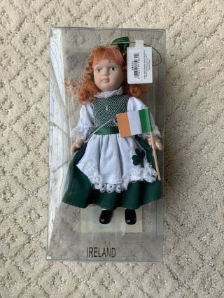 Kurt Adler Irish Doll Ornament Ireland Flag 8 " Tall Inside Box