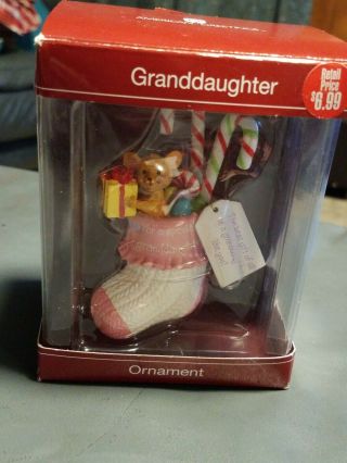 Special Granddaughter Stocking Ornament From 2009 American Greetings Cute