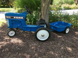 Vintage Ford Tw - 5 Pedal Tractor And Trailer Ertl Model F - 68