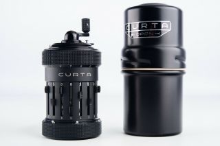 Curta Type I Mechanical Calculator 1961 Serial 45847 With Metal Case Near