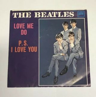The Beatles Love Me Do/ PS I Love You 45rpm 7” Picture Sleeve Tollie Label 2