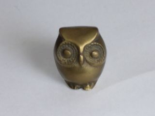 Vintage Mid Century Brass Owl