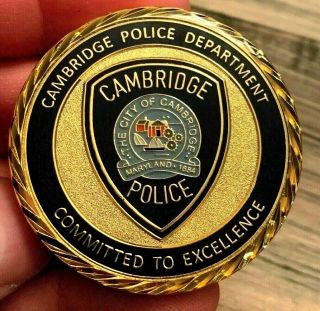 City Of Cambridge Maryland Police Department Limited Edition Fop Challenge Coin