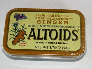 One Factory Tin Altoids Curiously Strong Ginger Mints