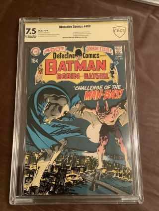 Detective Comics 400 Cbcs (like Cgc) 7.  5 Signed By Neal Adams