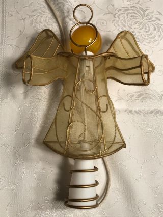 Vintage Noma Expressions Art Deco Angel Christmas Tree Topper Light Bulb Head