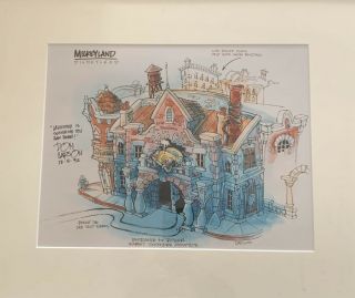 Disney Lithograph Toontown Concept Art Set Of Seven Signed By Each Artist