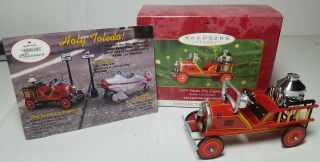 2000 Hallmark Keepsake Ornament Kiddie Car Classics 1924 Toledo Fire Engine 6