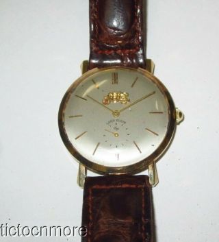 Vintage 14k Gold Lord Elgin 680 21j Fisher Body Award Watch Mens Gold Clasp