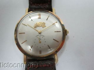 VINTAGE 14K GOLD LORD ELGIN 680 21J FISHER BODY AWARD WATCH MENS GOLD CLASP 3