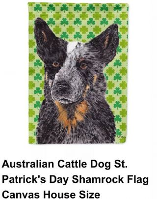 Flag Australian Cattle Dog St.  Patrick’s Day Fabric Quality Yard Large