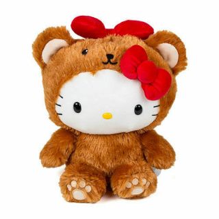 Sanrio Hello Kitty 8 " Inch Plush Doll (bear Cosplay) 12774n