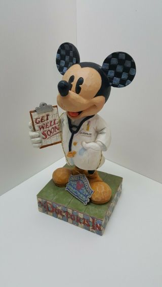 Disney Traditions Mickey Mouse Statue By Jim Shore " The Doctor Is In " Figurine