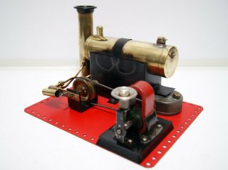 Bowman live steam brass Stationary Engine with Dynamo lamp vintage model 2