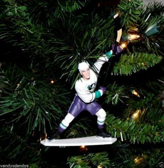 Paul Kariya Anaheim Ducks Hockey Nhl Xmas Tree Ornament Holiday White Jersey Vtg