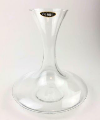 Riedel Ultra Decanter 250th Anniversary Label,  Engraved " Pliant " Austria Crystal