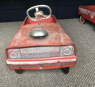 Vintage Western Flyer Pedal Car Red Fire Chief