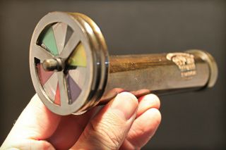 Antique Vintage Style Solid Brass Kaleidoscope " London 1917 " Toy