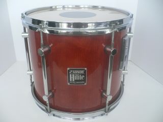 Sonor Hilite 13 " Inch Hanging Tom Red Lacquer Maple Made In Germany Vintage
