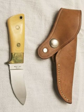 Al Mar Packrat 2 Fixed Blade Vintage Knife Micarta Handle With Sheath Seki Usa