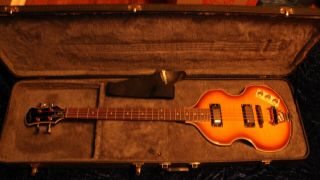 Vintage Epiphone Viola Electric 4 - String Bass Guitar Case Japan