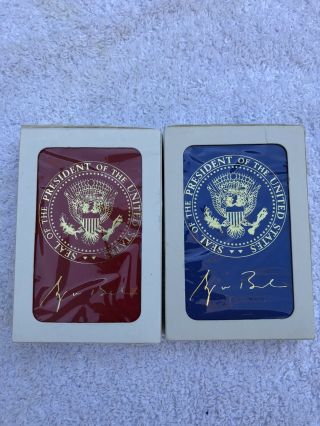 Rare George W.  Bush (43) Seal Of The President Playing Cards 2 Decks