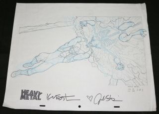 Heavy Metal 2000 Animation Art Sq16 38 Signed By Kevin Eastman And Julie Strain