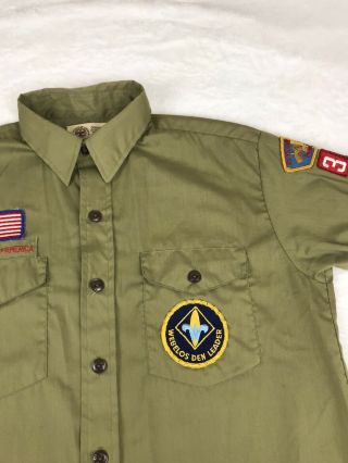 Boys Scouts Of America Bsa Mens Xl Long Sleeve Shirt Green Khaki Keystone Area