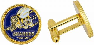 United States Navy Cufflinks Formal Wear Us Navy (cufflinks - Seabees)