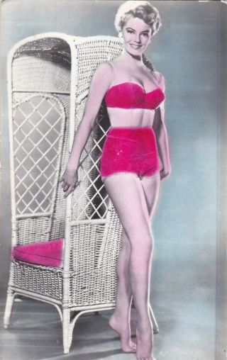 Sheree North - Hollywood Movie Actress Pin - Up/cheesecake 1950s Postcard