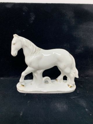 Vintage Horse Figurine Porcelain Ceramic Animal Made In Japan White