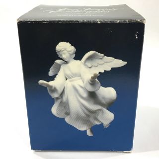 Avon Nativity Collectibles Flying Angel 1985 White Bisque Porcelain Figurine