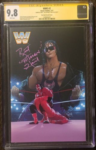 Wwe 2 Cgc 9.  8 Ss Signed By Bret The Hitman Hart Retailer Incentive Variant Boom