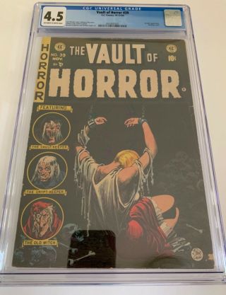 Vault Of Horror 39 E.  C.  Comics 10 - 11/54 Cgc 4.  5 2023831021