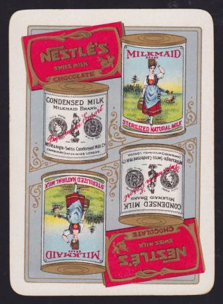 1 Single Vintage Playing/swap Card Old Wide Nestle 