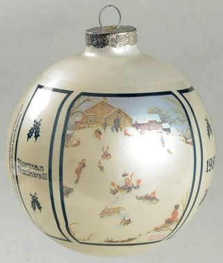 Schmid Porcelain Norman Rockwell Ball Ornament 1987 Deadman 