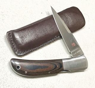 Vintage Early Al Mar Eagle Classic Seki Japan Knife Cocobolo Handle Sheath