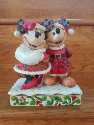 Disney Traditions Jim Shore Mickey And Minnie Holiday Duet