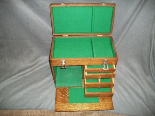 Wooden dentist portable work station tool box 2