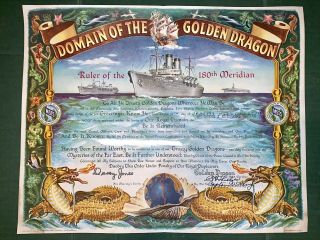 Domain Of The Golden Dragon Certificate 1963 Uss Breckinridge
