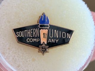 Southern Union Company 1/10 10k Gold Filled 5 Years Of Service Award Pin.