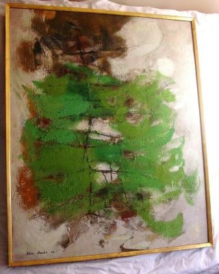 Listed American Artist Ken Ambo Fine Large Abstract Oil Painting