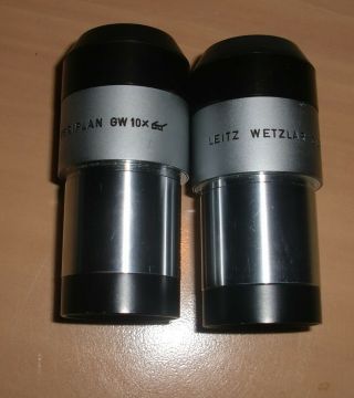 Ernst Leitz Wetzlar Eyepieces Periplan Gw 10x For Glasses Diameter 30 Mm