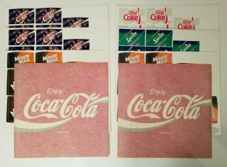 Vintage Decals Cherry Coke Coca Cola Sprite Minute Maid Fountain Pop Stickers